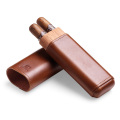 CIGARLOONG Cigar case portable cow leather Cedar wood cigar moisturizing case cigar humidor holster can store 2 sticks CLH-0056