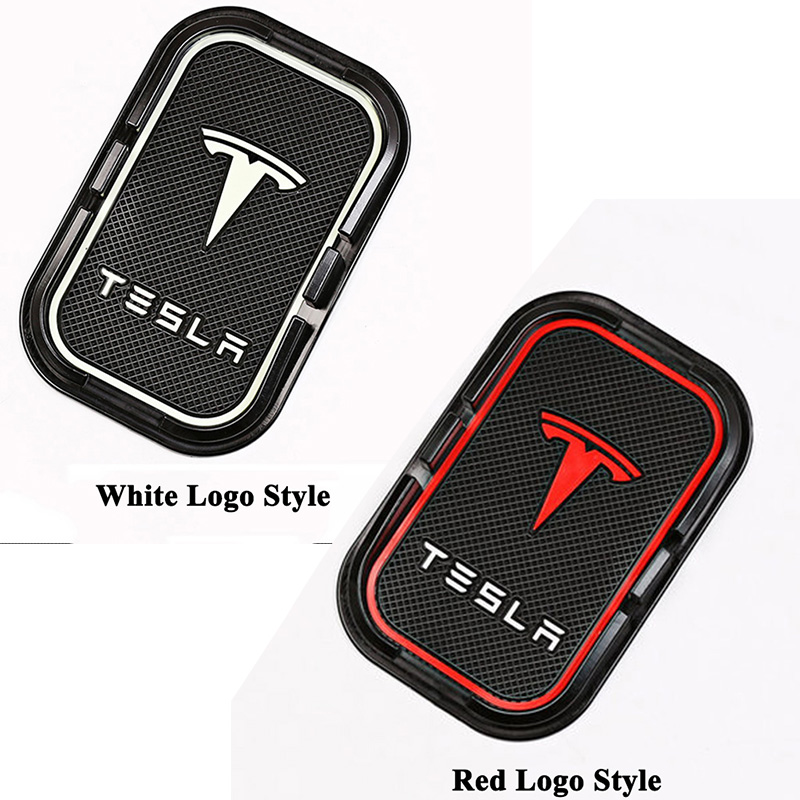 1pc Car Anti Slip Mat Sticky Pad with Logo Dashboard anti-slip mat phone key GPS holder Accessories for Tesla Model S Model X