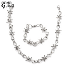 Women Men's Punk Gothic Alloy Barbed Wire Brambles Necklace Jewelry Women Men Unisex Jewelry Decoration Accessoies