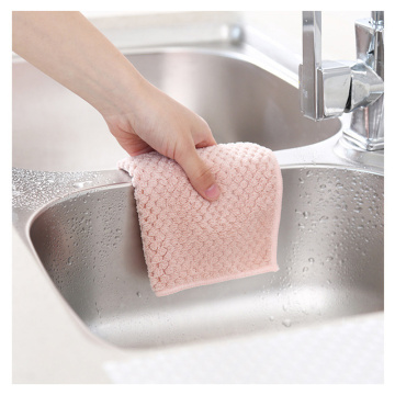 Durable 1PCS Non-stick Oil Dish Wash Cloth Towel Kitchen Tableware Cleaning Wiping Tools Kitchen Towels For Dishes