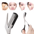 HUAMIANLI Women Eyebrow Trimmer Scissors Comb Eyelash Hair Removal Grooming Cutter Shaping Easy Use