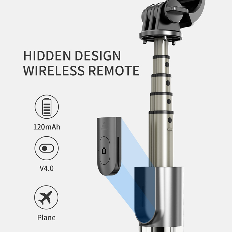 Bluetooth Wireless Selfie Sticks Tripod Foldable Aluminum Alloy Monopod Universal For Smartphones Gopro Action Cameras Holders
