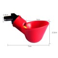 New Livestock Poultry Drinking Cup Feed Automatic Feeder Birds Coop Chicken Fowl Drinker Water Chicken Peck Trigger to Fill Cups