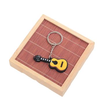 Longteam Electric Classical Guitar Mini Cute Drop Keychain Ukulele Violin Pendant Musical Instrument Bag Gift Toys Accessories