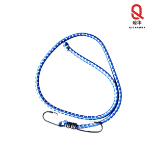 Durable Blue Striped Bungee Cord for Vehicle Use
