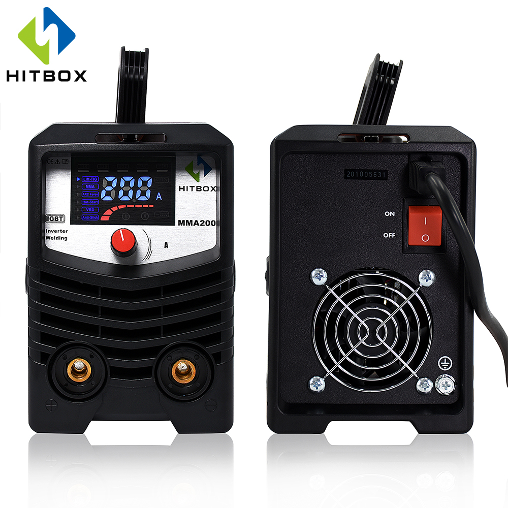 HITBOX Promotion Arc Welder MMA200 Anti Stick Inverter TIG Argon Arc Force 220V Spot Iron Stainless Galvanized Sheet Weld Tool