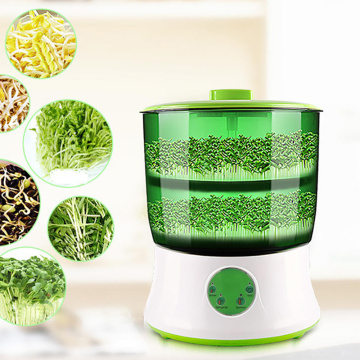 Digital Home DIY Bean Sprouts Maker 2 Layer Automatic Electric Germinator Seed Vegetable Seedling Growth Bucket Biolomix