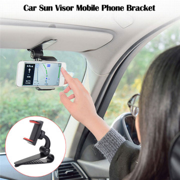 kongyide Car Holder Car Sun Visor Clip Mount GPS Mobile Phone Holder Stand Bracket 360 Degree Rotatable 5-9.5cm Universal je5