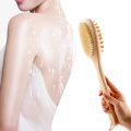 35cm 2in1 Sided Natural Bristles Brush Scrubber Long Handle Wooden SPA Shower Brush Bath Body Massage Brushes Back Easy Clean