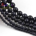 Natural Blue SandStone Round Loose Beads for Needlework Jewelry Making 4 6 8 10 12MM Diy Bracelet Necklace Accessories 15 Inch