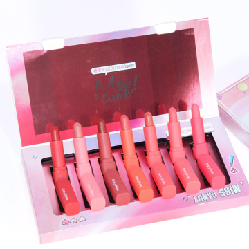 HENG FANG 7pcs Mini Matte Lipstick Makeup Set Velvet Long Lasting Waterproof Lip Stick Set Suitable for Female Gifts Cosmetic