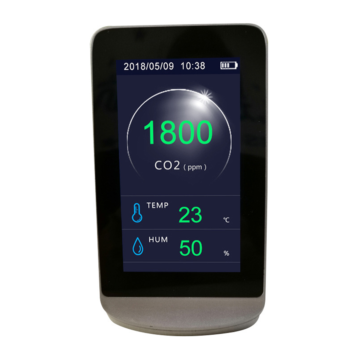 0-5000ppm Professional CO2 Detector Air Quality Detector Gas Analyzer Monitor LCD Display Multifunctional Thermometer Hygrometer