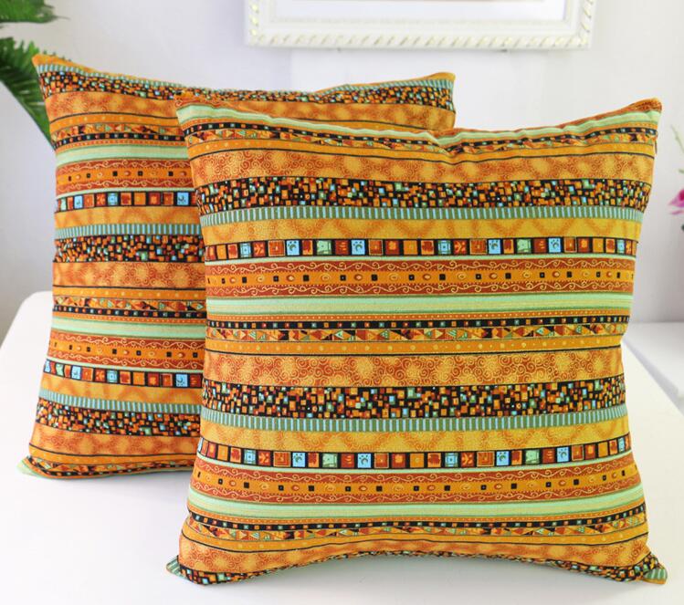 Fyjafon 2pcs Decorative Pillow Case Woven Pillowcase Cotton Linen Pillow Cases Cushion Chair Pillow Cover 45x45/50x50/60x60