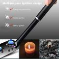 Windproof Lighter USB Rechargeable Candle Lighter Arc Barbecue Outdoor Windproof Tools Electric Lighter Kitchen O9E1
