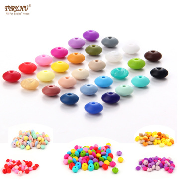 10pcs Baby Teething Toys Pearl Silicone Beads Lentil 12mm Bpa Free Silicone Diy Teether Teething Necklace Jewelry Bead Baby Care