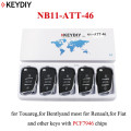 5pcs/lot, Universal Full Remote Key NB-Series for KD Key Programmer KD900 KD900+ URG200KEYDIY 3 button Remote Key NB11-ATT-46