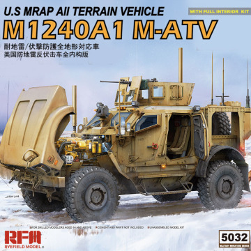 RYE FIELD Model RFM RM-5032 1/35 ScaleU.S MRAP All Terrain Vehicle M1240A1 M-ATV Plastic Model Building Kit