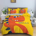 Cartoon Dinosaur Duvet Cover Bedding Twin Kids Boys Girls Bed Set 2/3 Pieces Ancient Animal Comforter Cover Sets