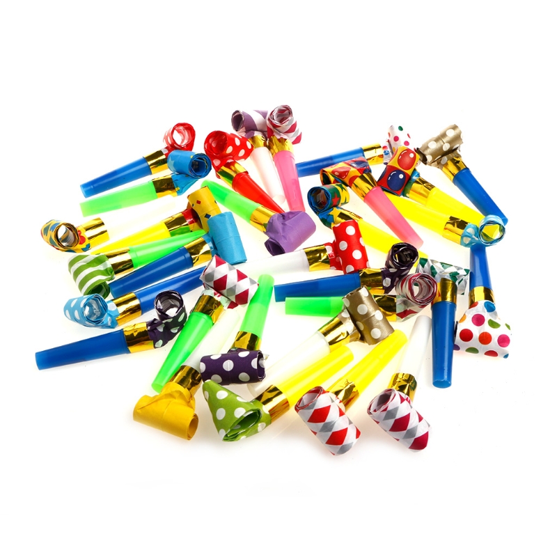 Noise Makers Blowers Blowouts Whistles Birthday Noisemaker Kid Toy Party Supplies 30Pcs Event Party Kits