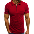 Men's Polo Shirts Summer Top Solid Zipper Casual Shirts for Men Clothing Short Sleeve Top Polo Shirt Men Polos Para Hombre