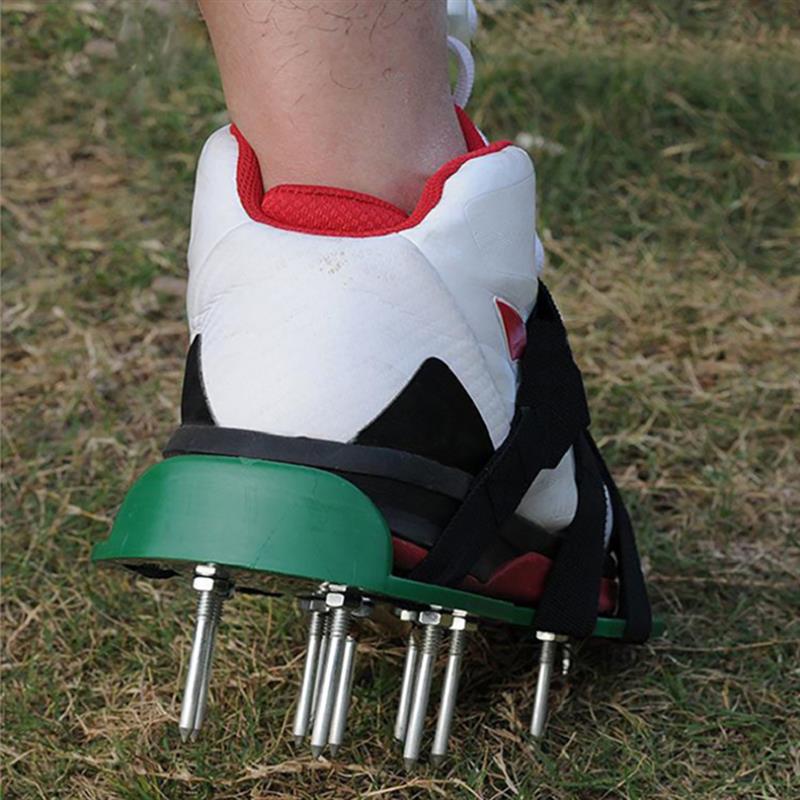 Lawn Aerator Shoes New Arrival With 4 Shoelace Garden Yard Grass Cultivator Scarification Nail Tool