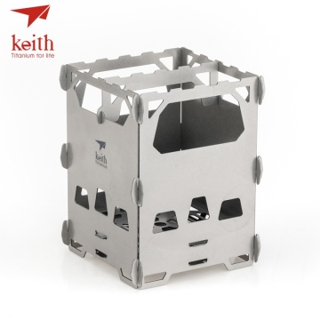 Keith Titanium Wood Burning Stove Portable Camping Charcoal Burner BBQ Furnace For Outdoor Camping Hiking Picnic Ti2201