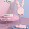 Cartoon Cute Rabbit Desktop Rack Phone Holder Stand Adjustable Tablet PC Stand Mobile Phone Accessorie support telephone