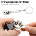 1pcs Repair Tools Mini Portable Metal Adjustable Tool Wrench Spanner Key Chains Ring Keyring Gift 6.5 x 1.8cm