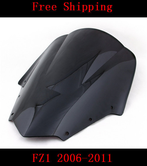 For Yamaha FZ1 2006-2011 motorcycle Double bubble windshield windscreen black