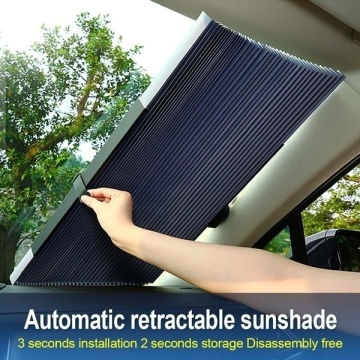 Car Retractable Windshield Cover Car Sunshade Anti-UV Car Window Shade Car Front Rear Window Foil Curtain Foldable Hot Sale