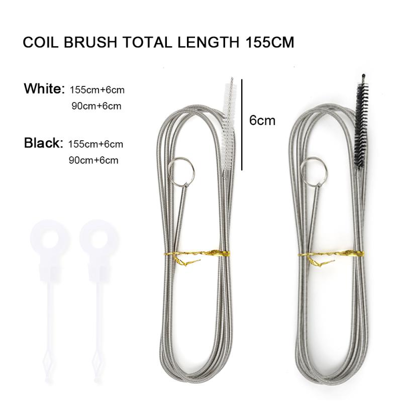90cm/155cm Stainless Steel Flexible Refrigerator Scrub Brush Fridge Cleaning Tool For Any Drain Pipe Kitchen Clean Accessories