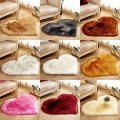 Love Heart Rugs Shaggy Carpet Artificial Wool Sheepskin Hairy Mat Faux Fluffy Mats For Living Room Kid Room 30x40cm