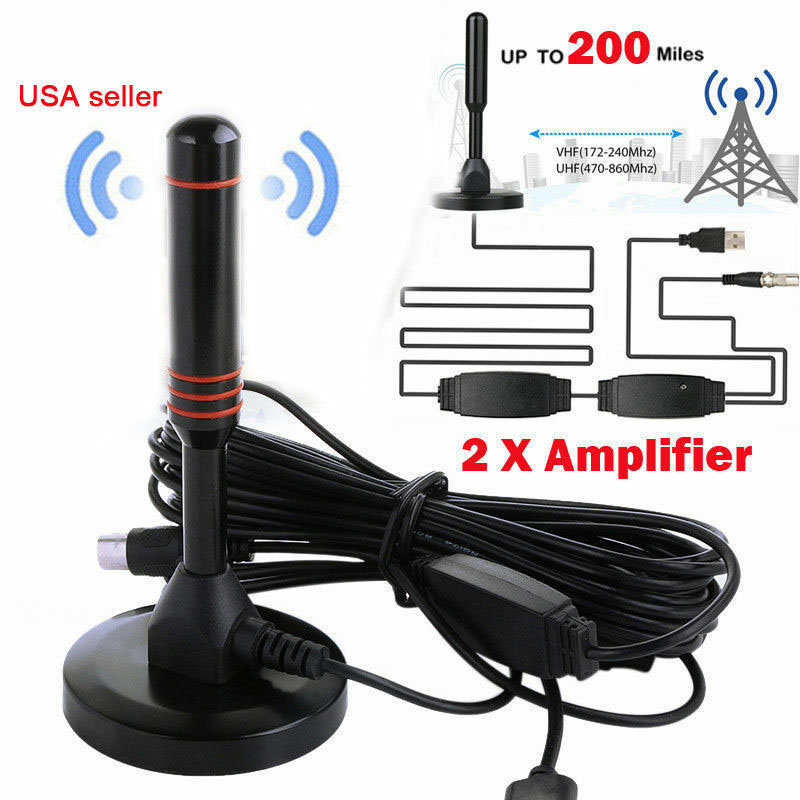 HD Digital Indoor Amplified TV Antenna 200 Miles Ultra HDTV With Amplifier Quick Response Indoor Outdoor Aerial HD Set