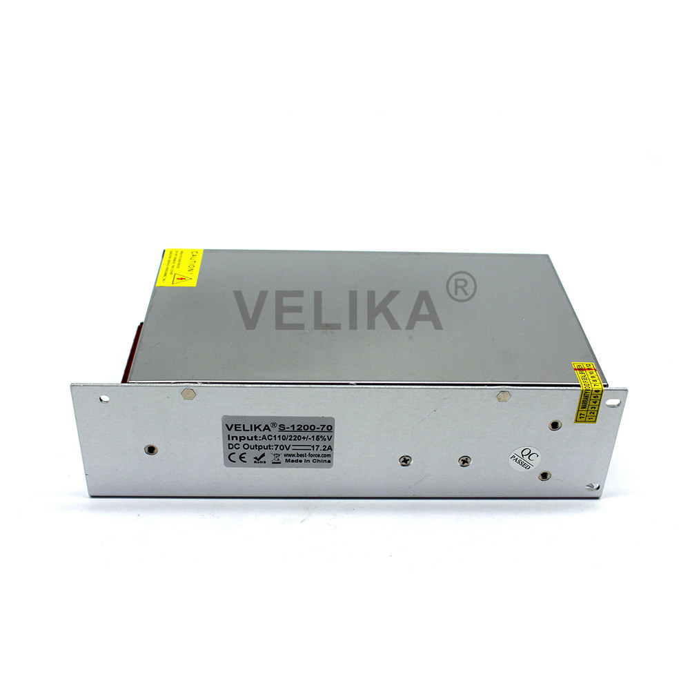 Universal DC70V 17.2A 1200W Switch Power Supply Source Transformer 110 220V AC DC 70V SMPS for Industry Mechanical Equipment CNC