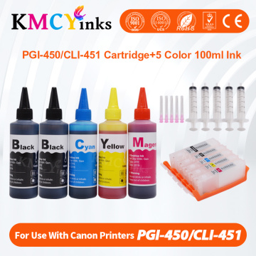 KMCYinks PGI-450 Refill ink kit For Canon PIXMA IP7240 MG5440 MG5540 MG6440 MG6640 MG5640 IX6840 printer pgi450 ink cartridge