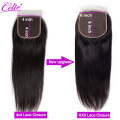 Celie 6x6 Lace Closure Straight Human Hair Closure With Baby Hair Free/Middle/Three Part Remy Brazilian Hair Lace Top Closure