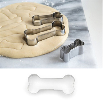 3/5pcs/Set Stainless Steel Cookie Cutter Bakeware Dog Bone Shape Cookie Biscuit Mold DIY Kitchen Cooking Cookie Tools supply