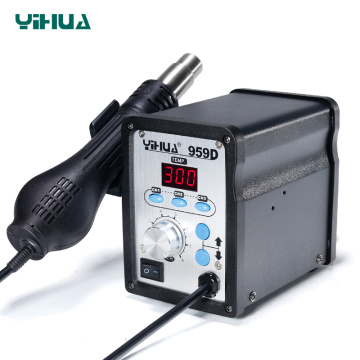 220V YIHUA 959D SMD Soldering Station With Soldering Iron Hot Air Gun Soldering Station