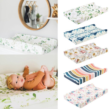 High Quality Baby Nursery Diaper Changing Pad Cover Changing Mat Cover Changing Table Cover 5 Colors Floral Cover Baby care