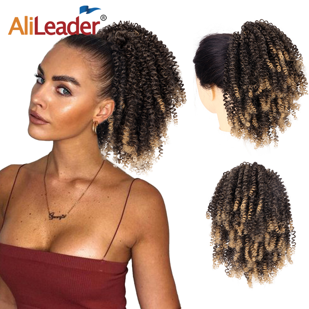 Drawstring Kinky Curly Ponytail 9 8