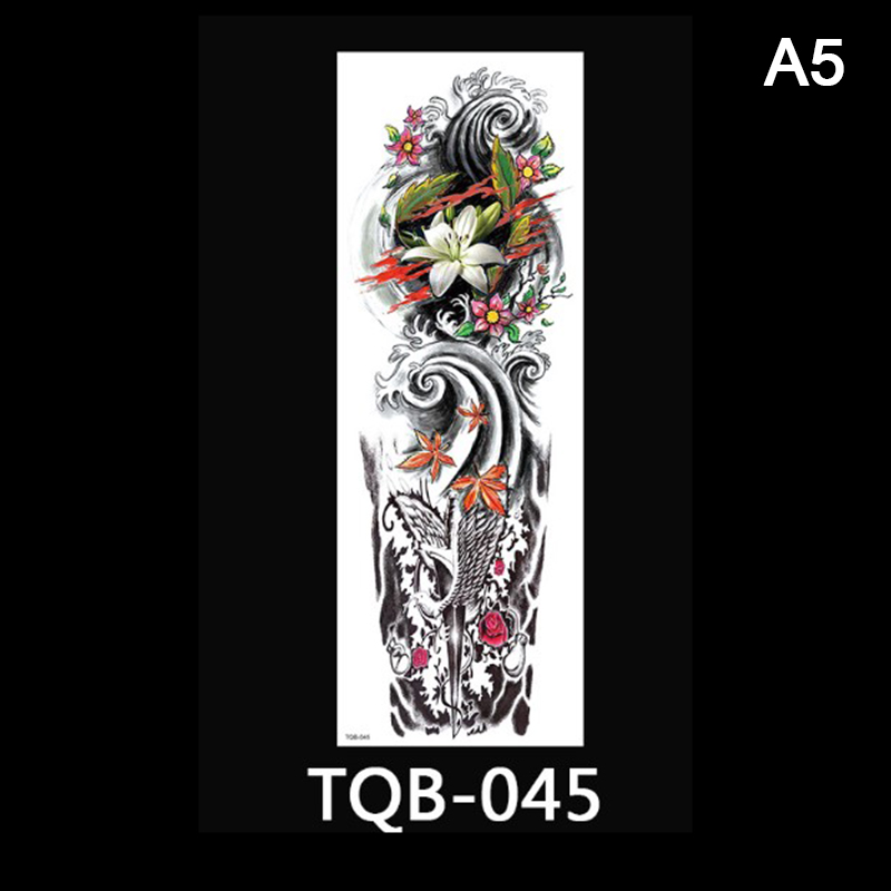 10 Design Waterproof Temporary Tattoo Sticker Full Arm Large Size Arm Tatoo Flash Fake Tattoos Sleeve for Men Women Girl