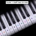 54/6188 Key Piano Sticker Transparent Piano Keyboard PVC Sticker Stave Electronic Keyboard Note Sticker new