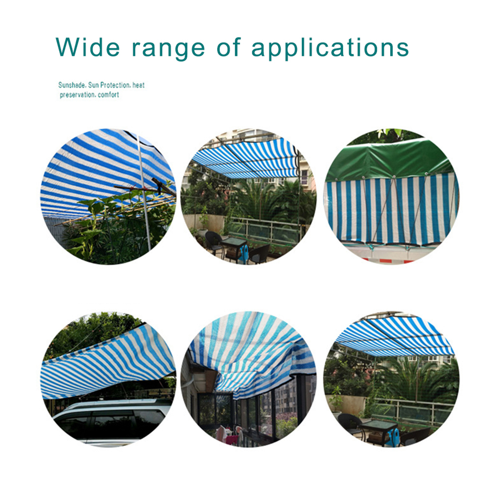 90% Shade Cloth Cover Canopy Pergola Cover Shade Fabric Net Awnings Gardening Supplies Blue Gardening Tools Sun Shade Cloth