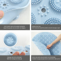 Bath Tub Mat PVC Round Bathroom Non-slip Suction Pad Cushion Massage Foot Pad with Suction Cups and Drain Holes Useful