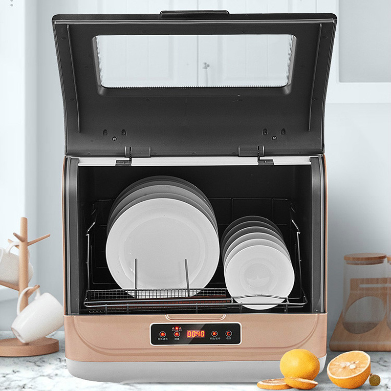 220V Household automatic dishwasher intelligent small desktop dishwashers high temperature sterilization