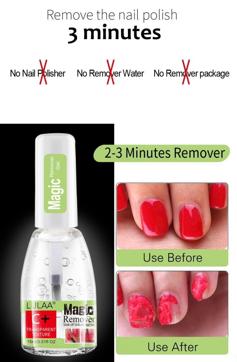 2020 NEW 15ML Nail Polish Burst Remover Gel Quick Soak Off Cleaner Remover Gel Nail Polish Remover Manicure Tool TSLM1