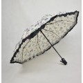 New Hot  windproof 3fold parasol lace umbrella