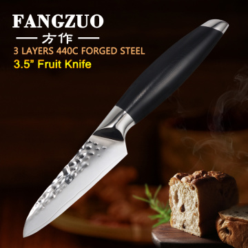 FANGZUO 440C Stainless Steel 3.5 Inch Paring Kitchen Knife Cooking Kitchen Tools Lasting Sharp with Excellent 3.5