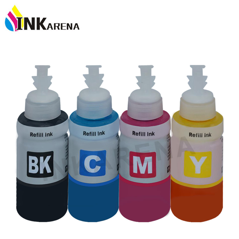 Ink Refill Kit for Epson Printer Ink Cartridge L1300 L456 L655 L200 Bulk Ink C13T66414A T6642 T6643 T6644 70ml Bottle Printing