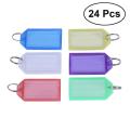 24pcs Multicolor Plastic Key Fobs Luggage ID Tags Labels with Key Rings (Mixed Color)